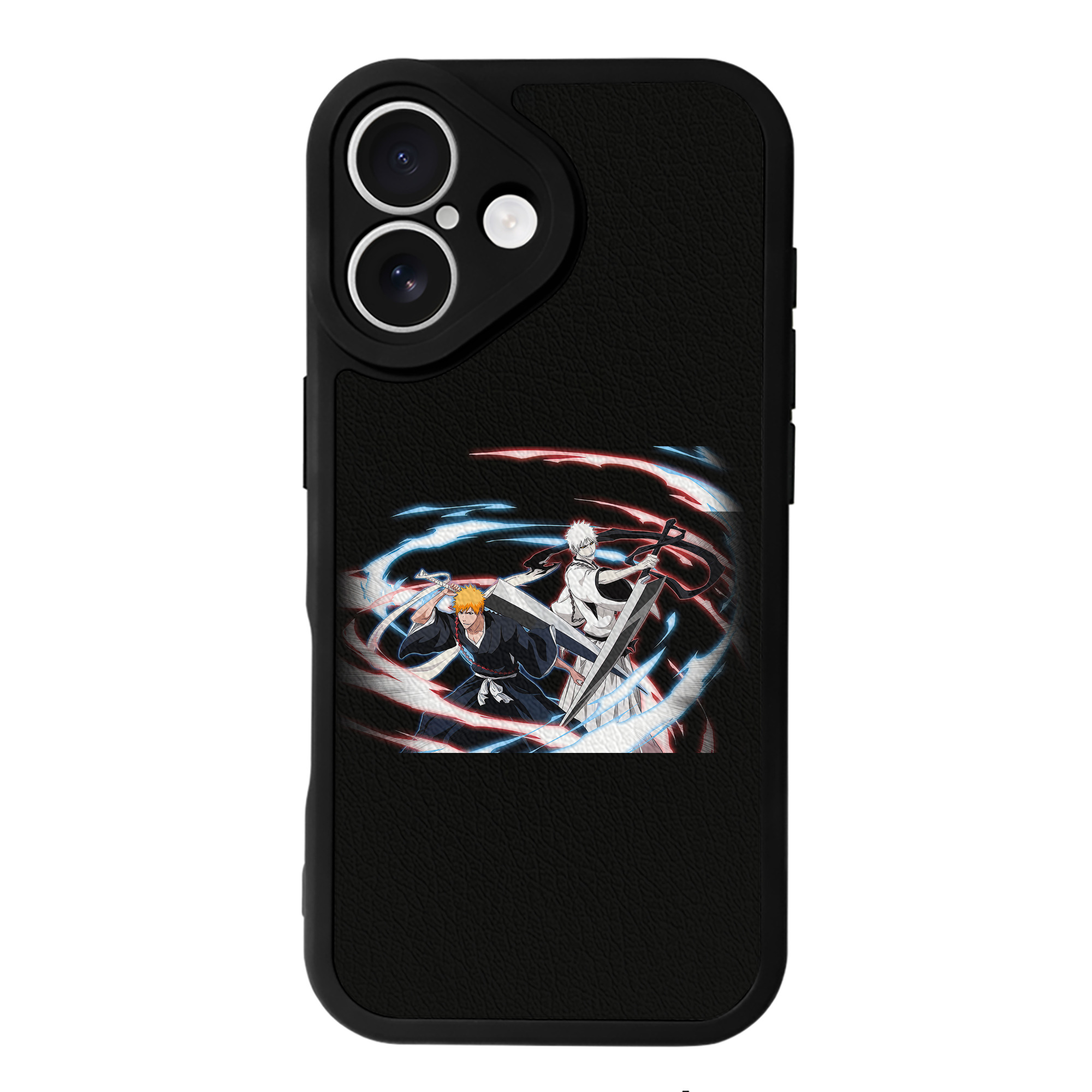 ブリーチ 黒崎一護（くろさき いちご）BLEACH Kurosaki Ichigo 【iPhone 16シリーズ対応】シリコンスマホケース（レザー調） 材質：シリコン